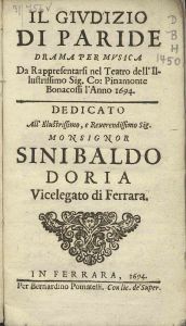 Giudizio di Paride , Il 