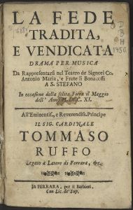 Fede tradita e vendicata , La 