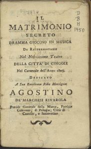 Matrimonio secreto , Il 