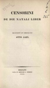 De die natali liber 