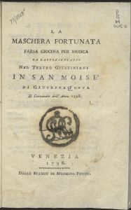 Maschera fortunata , La 