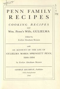 Penn family recipes 