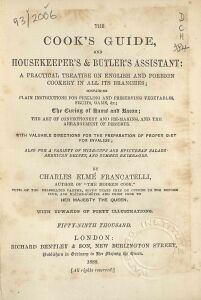 Cook's guide and housekeeper's & butler's assistant , The 