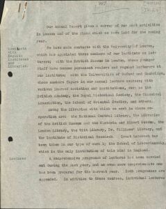 Warburg Institute annual report: 1935/36, The 
