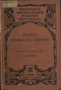 Claudius Ptolemäus Handbuch der Astronomie , Des 