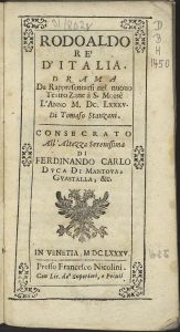 Rodoaldo re` d'Italia 