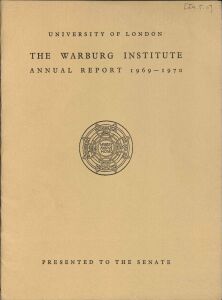 Warburg Institute annual report: 1969/70, The 