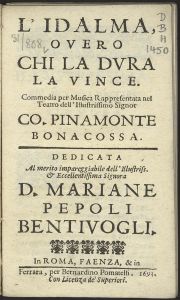 Idalma, overo, Chi la dura la vince , L'