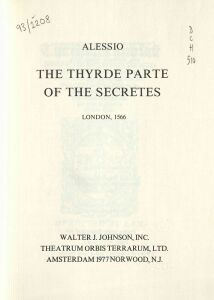 Thyrde parte of the secretes , The 