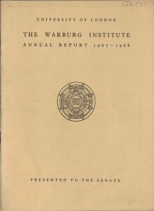 Warburg Institute annual report: 1967/68, The 